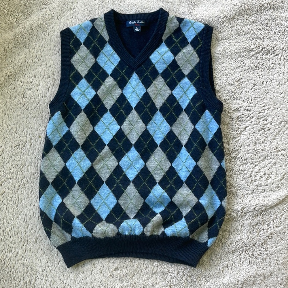 Brooks Brothers Fleece Sweater Vest vintage v-neck